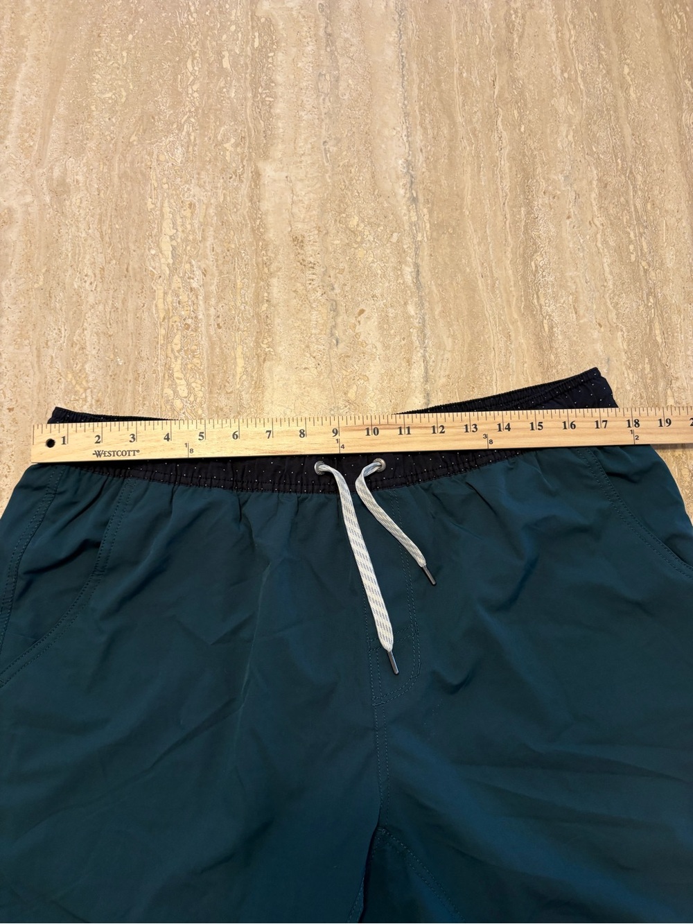 Vuori Mens Kore Short Dark Teal Blue Athletic Lined Shorts - Picture 3 of 8